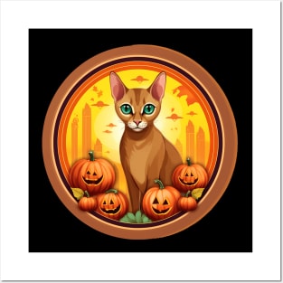 Abyssinian Cat Halloween, Cat Lover Posters and Art